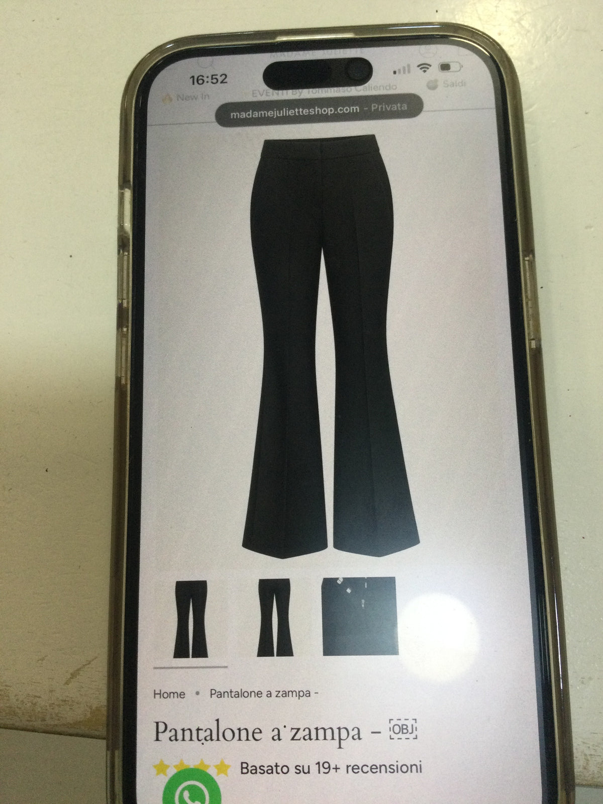 Pantalone zampa TC