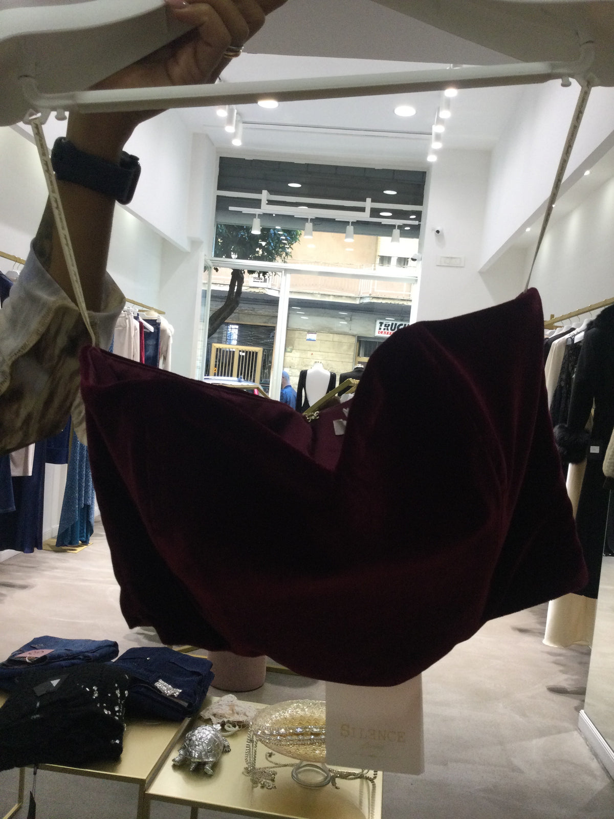 Velvet bustier