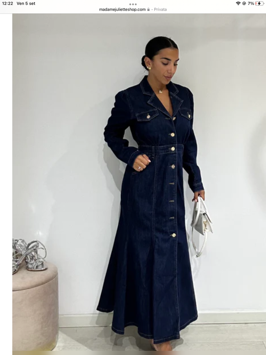 Abito denim lungo